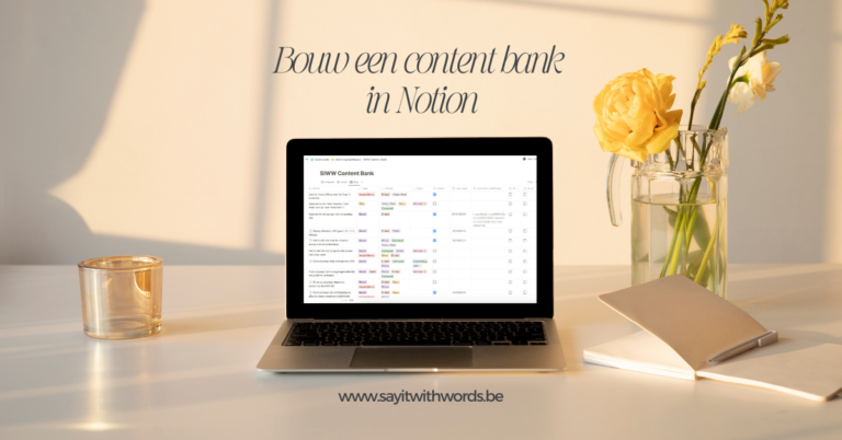 Content bank in Notion: aan de slag met content repurposing